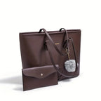 Women's Elegant Large Capacity Tote Shoulder Bag - Versatile Everyday