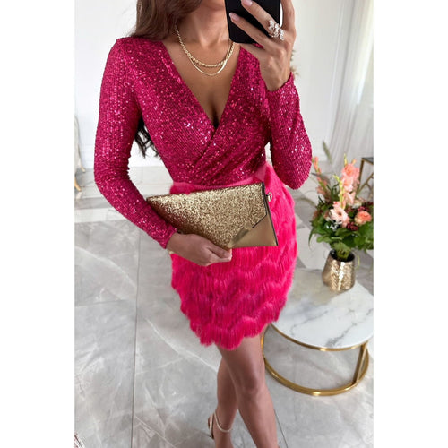 Alyssa - Elegant Glitter Mini Dress for Women