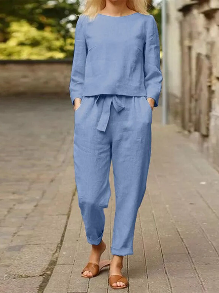 Luxe Collection Women's Long Sleeve Top And Trousers Set Limited Edition