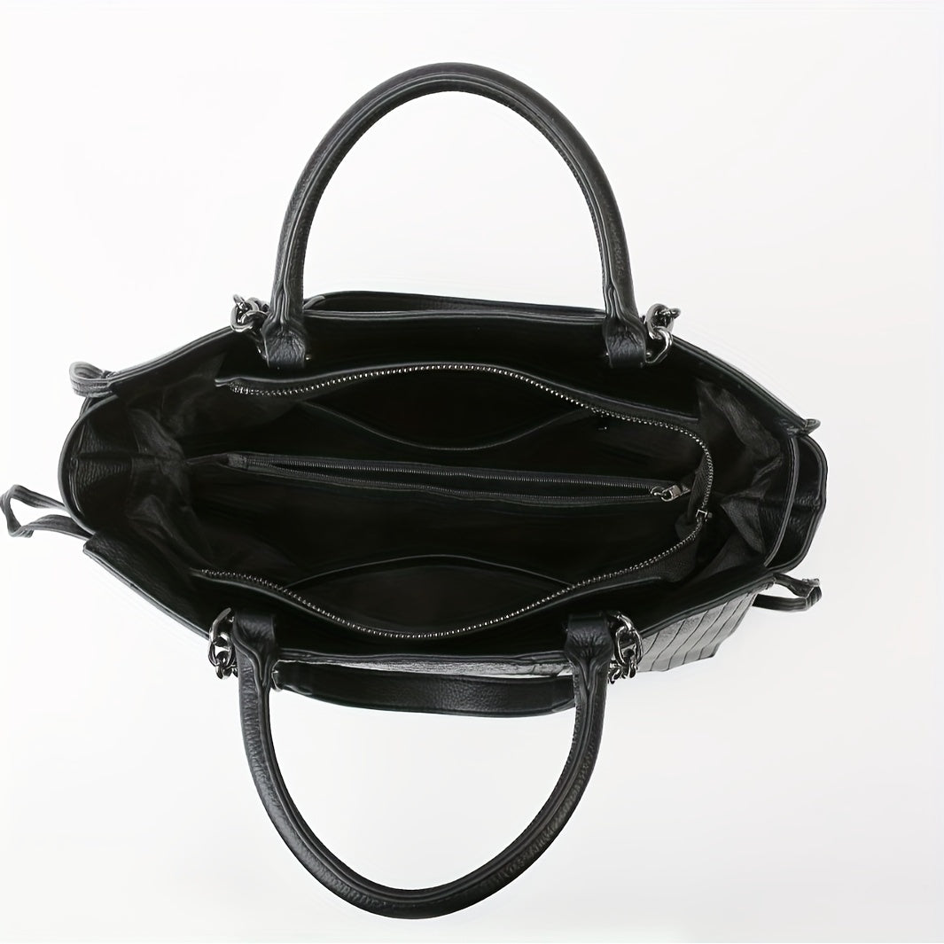 Chic and Casual Black Shoulder Bag for Women