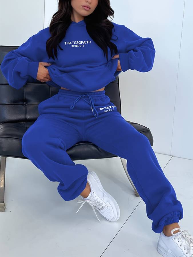 Womens Hoodie And Jogger Set Luxe Cotton Collection Exclusive Quiet Luxury Ensemble