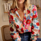 Women's Floral Print Blouse - Stylish Spring Button-Down