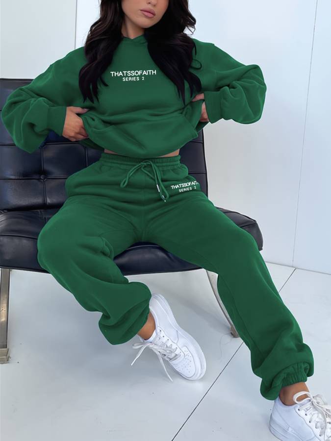 Womens Hoodie And Jogger Set Luxe Cotton Collection Exclusive Quiet Luxury Ensemble