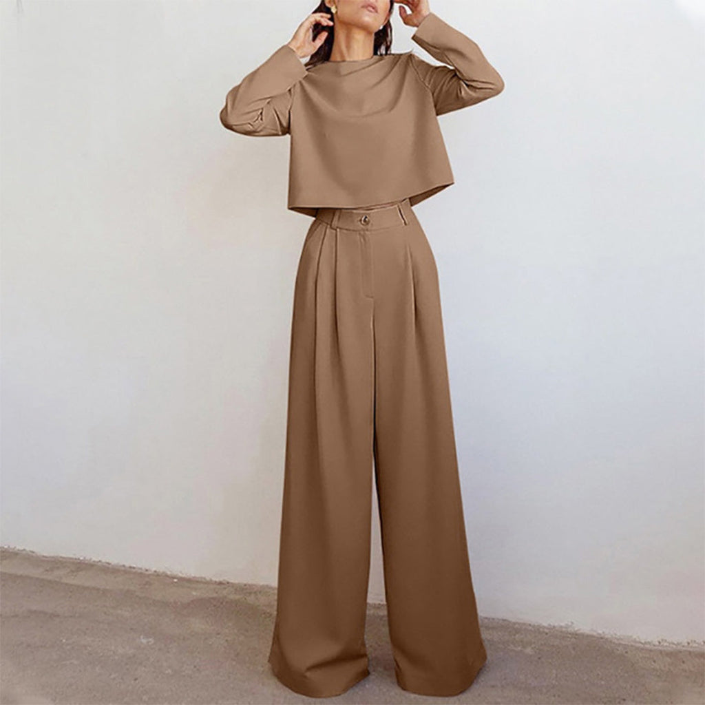 Karina Luxury Crepe Collection Two Piece Palazzo Set Limited Edition For Women