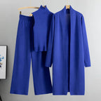 Luxe Knit Three Piece Cardigan and Trousers Set Exclusive