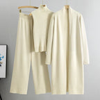 Luxe Knit Three Piece Cardigan and Trousers Set Exclusive