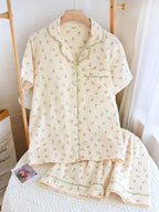 Claire Signature Cotton Summer Pyjama Set For Women Limited Edition Quiet Luxury