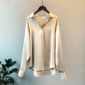 Women's Elegant Long-Sleeved Blouse - Luxurious and Comfortable