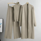 Luxe Knit Three Piece Cardigan and Trousers Set Exclusive