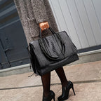 Chic and Casual Black Shoulder Bag for Women