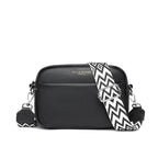 Women's Crossbody Bag - Boxy with Wide Patterned Strap