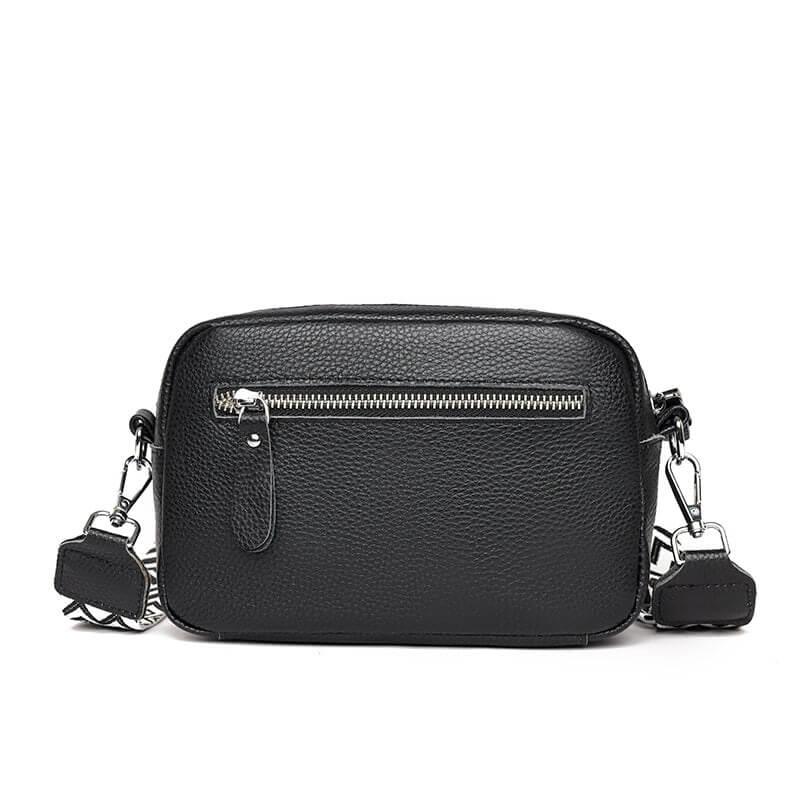 Women's Crossbody Bag - Boxy with Wide Patterned Strap