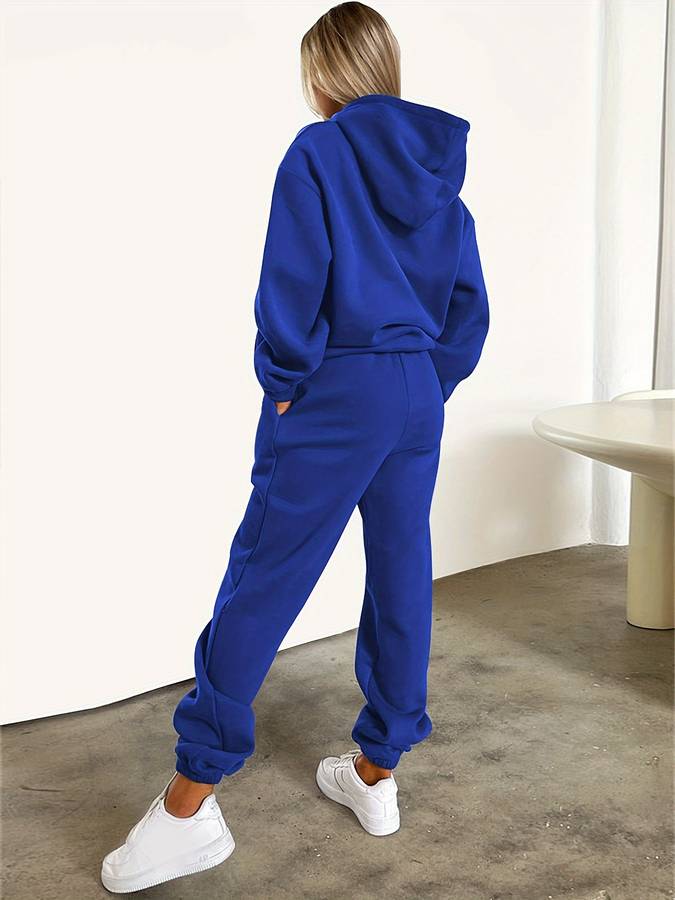 Womens Hoodie And Jogger Set Luxe Cotton Collection Exclusive Quiet Luxury Ensemble