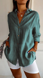 Elegant Pleated Blouse for Women | Maya