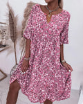 Stylish and Chic Floral V-Neck Dress for Women