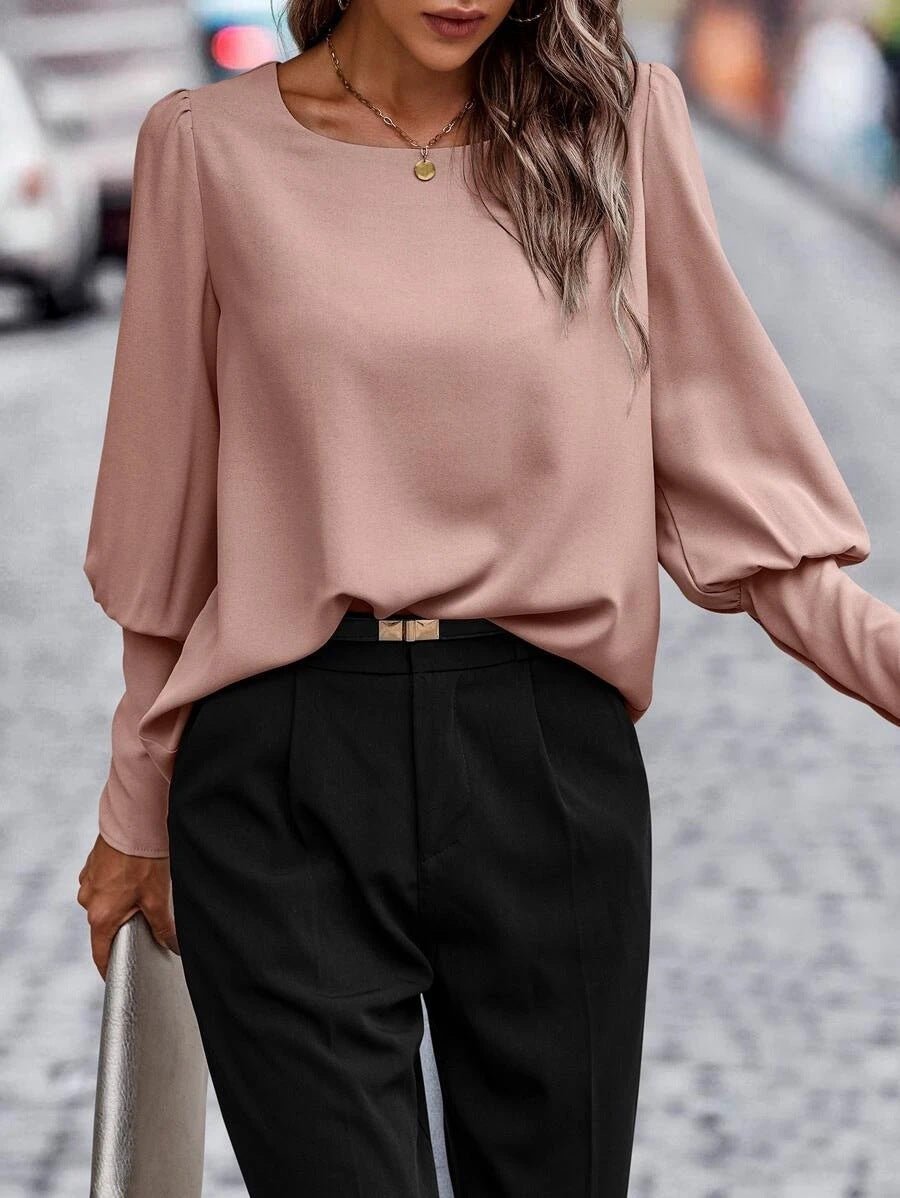 Elegant and Versatile Long-Sleeve Blouse for Women