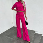 Luxe Crepe Collection Cropped Top And Trousers Set Limited