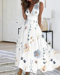 Chic and Casual Floral V-Neck Dress for Women