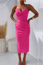 Elegant and Flattering Pleated Dress for Women