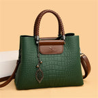 Women's Crocodile Handbag - Top Handle Satchel