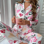 Shiela Flamingo Print Pajama Set Luxe Limited Edition
