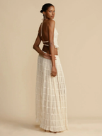 Halter Crop Top Maxi Skirt Set Bohemian Luxe Limited