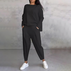 Mila Two Piece Premium Luxe Jersey Set Black Collection Limited Edition